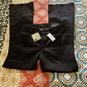 black stretch flares